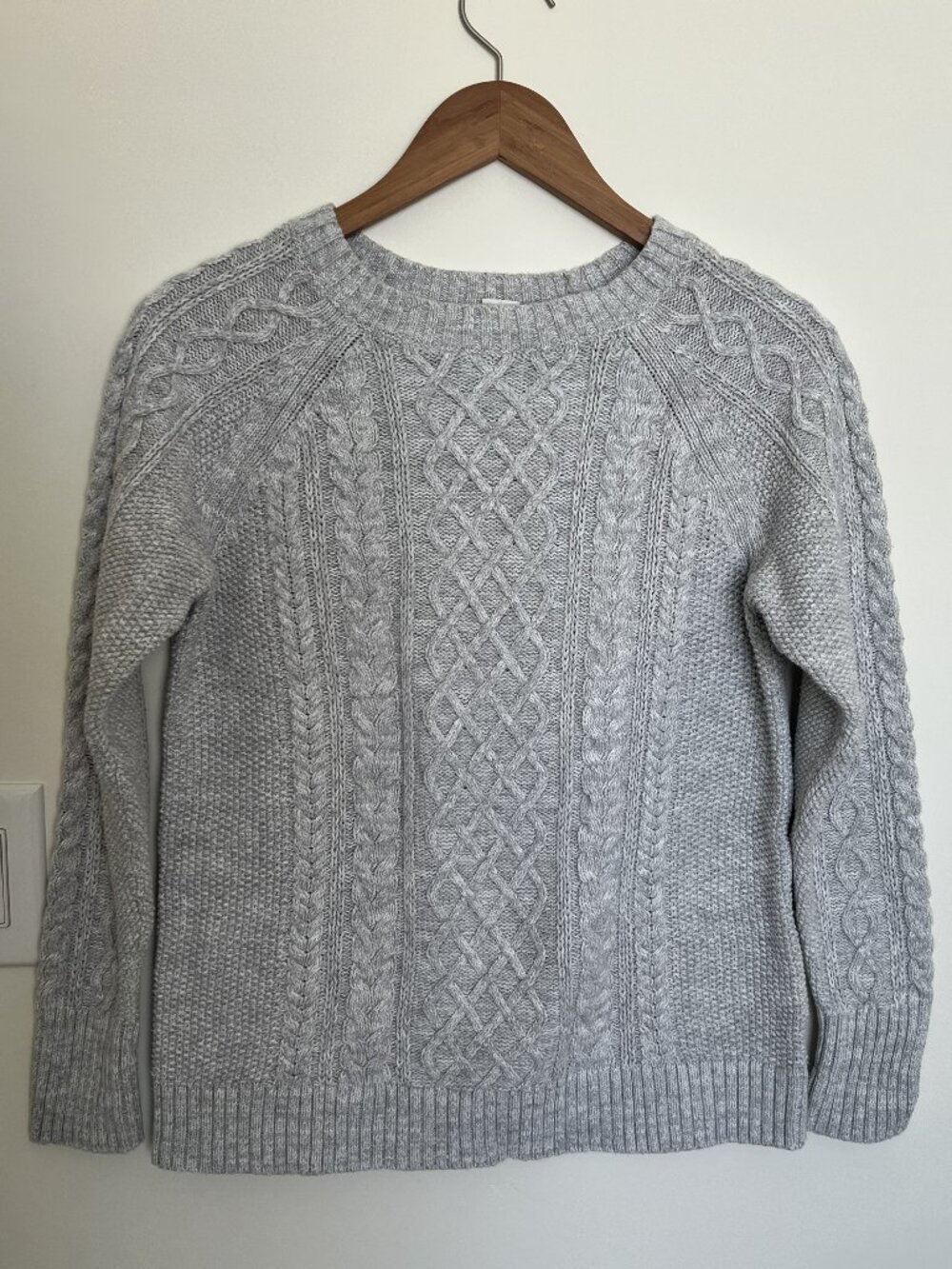 Heathered Cable Knit Sweater
